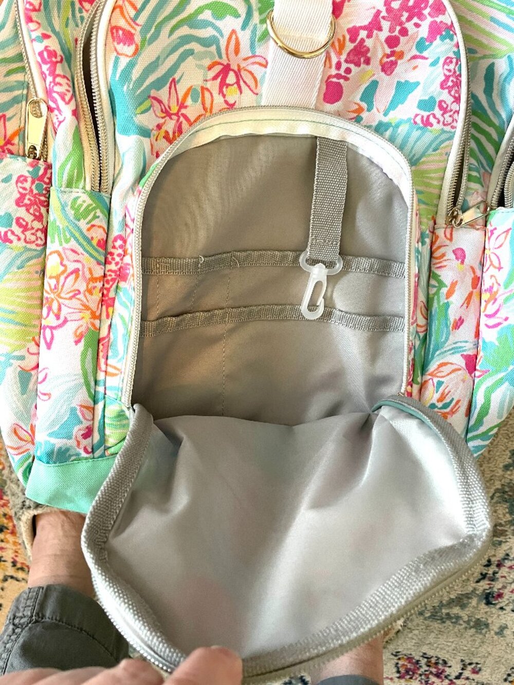 Lilly Pulitzer Viva Flora Large Backpack-EUC - Picture 8 of 16